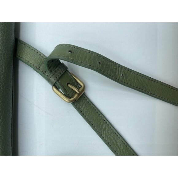 J. W. Hulme "SKYE" Glazed Pebble Grain Leather Satchel - Olive Green - Picture 12 of 16